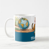 Katze Student Back to School Kopfhörer Bubble Tea Kaffeetasse (Links)
