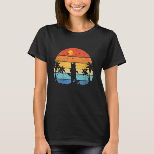 Katze Sufing Retro Kätzchen Kitty Surfen Strand Li T-Shirt