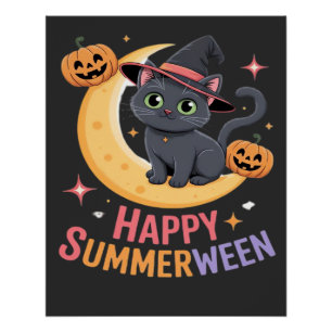 Katze Süß Halloween Ästhetik Essential T-Shirt Poster