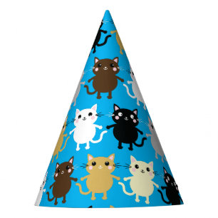 Katze Süße Kitty Farbige 1. Geburtstagsfeier Thema Partyhütchen