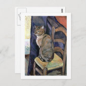 Katze, Suzanne Valadon Postkarte (Vorne/Hinten)