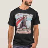 Katze T Rex mit Laser mustert T-Shirt | lustiges (Vorderseite)