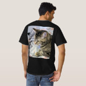 Katze T-Shirt (Schwarz voll)