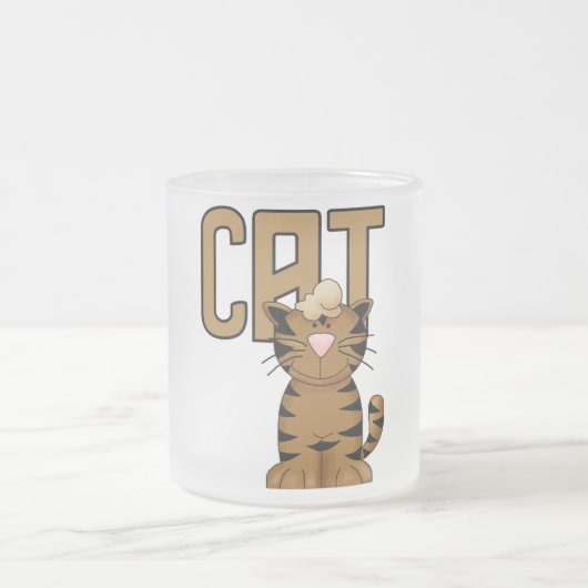 Katze T-Shirts und Geschenke Mattglastasse (Mittel)