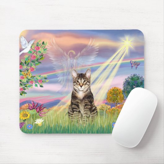 Katze (Tabby) - Cloud Angel Mousepad (Mit Mouse)