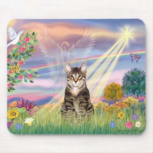 Katze (Tabby) - Cloud Angel Mousepad (Vorne)