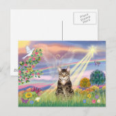Katze (Tabby) - Cloud Angel Postkarte (Vorne/Hinten)