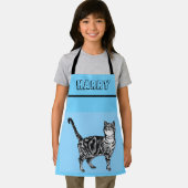 Katze Tabby Muster Pastellkatzen Kinder Jungen Lil Schürze (Insitu)