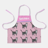 Katze Tabby Muster Pastellkatzen Kinder PinkGirls  Schürze (Vorderseite)