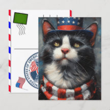Katze Tabby Pfote Feline USA Unabhängigkeitstag 20
