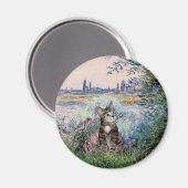 Katze (Tabelle 2) - An der Seine Magnet (Vorderseite/Rückseite)