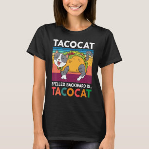 Katze Taco  Frauen Männer Kinder Niedlich Rückwärt T-Shirt
