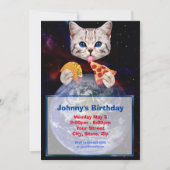 Katze, Taco und Pizza Einladung (Vorderseite)