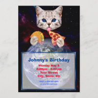 Katze, Taco und Pizza Einladung