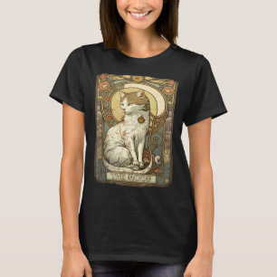 Katze Tarot Karte Die Mond Tarot Karte Nouveau T-Shirt