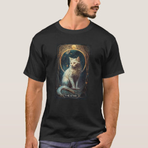 Katze Tarotkarte Der Stern Tarotkarte Jugendstil T-Shirt