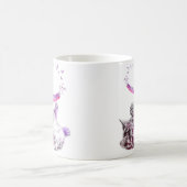 Katze Tasse Herz Feder (Mittel)