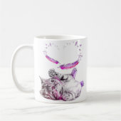 Katze Tasse Herz Feder (Links)
