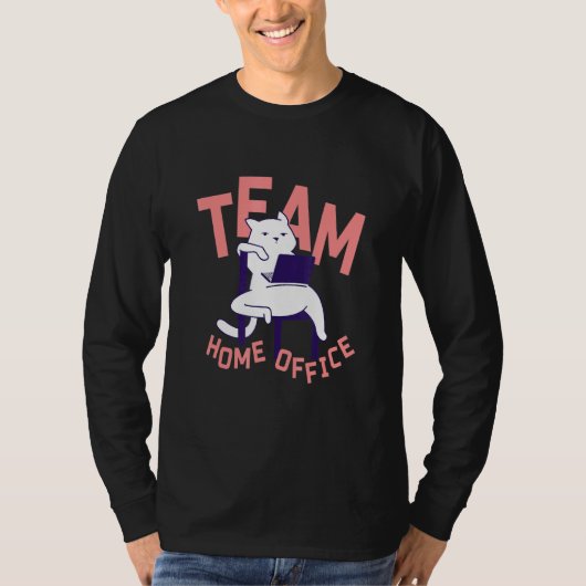 Katze - Team Home Office T-Shirt (Vorderseite)