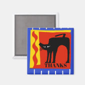 Katze, Text bearbeiten Magnet (Vorderseite/Rückseite)