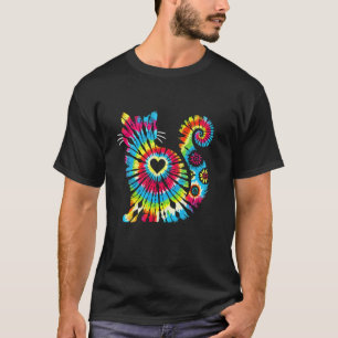 Katze Tie Dye Farbige Haustier Mama Papa Liebhaber T-Shirt