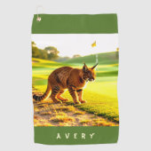 Katze Tier Golf Handtuch (Vorderseite)