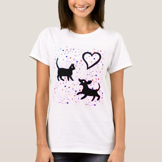 Katze, Tier, Hund T-Shirt (Vorderseite)