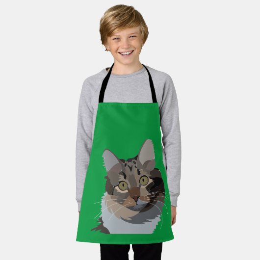 Katze Tier Katze Lover Kinder Schürze (Getragen)