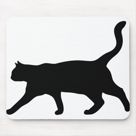Katze Tier Silhouette Hauskatze Kitten Mousepad (Vorne)