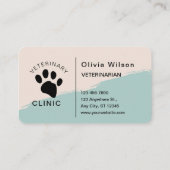 Katze tierärztliche Klinik Single Visitenkarte (Rückseite)