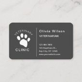 Katze tierärztliche Klinik Single Visitenkarte (Rückseite)