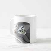 Katze Tieraugen Haustier Kaffeetasse (Vorderseite Links)