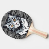 Katze Tischtennis Schläger (Seitenansicht)