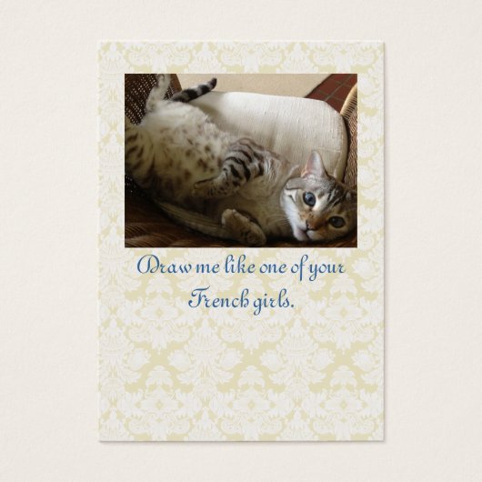 Katze Titanic Quote Brocade Geschenktag (Vorderseite)