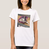 Katze Toilettensand mit Leine Funny T-Shirt (Vorderseite)