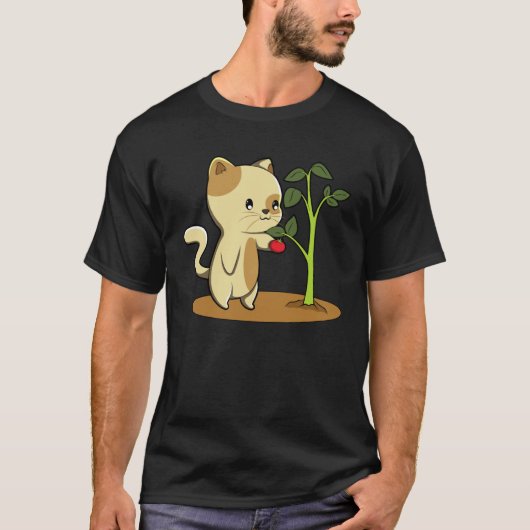 Katze Tomate T-Shirt (Vorderseite)