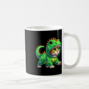 Katze trägt Dinosaurier-Kostüm Halloween Cosplay T Kaffeetasse