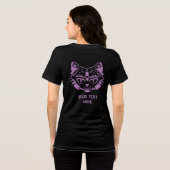 Katze Tri-Blend Shirt (Rückseite voll)