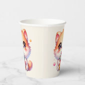 Katze trinken Boba Niedliche Blase Tee Party Pappbecher (Rechts)