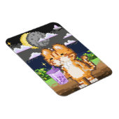 Katze trinken Boba Tea UFO Eclipse Magnet (Rechte Seite)