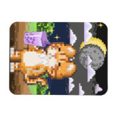 Katze trinken Boba Tea UFO Eclipse Magnet (Horizontal)