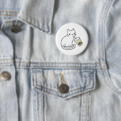 Katze trinkt Boba-Milchtee Bobalogie Hoodie Button (Beispiel)
