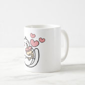 Katze trinkt Boba Milk Kätzchen Kaffeetasse (VorderseiteRechts)