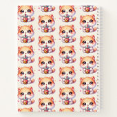 Katze trinkt Boba Niedliche Blase Tee Notizblock (Rückseite)