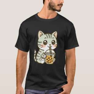 Katze trinkt Boba-Tee - Katzenliebhaber Kitten Bes T-Shirt