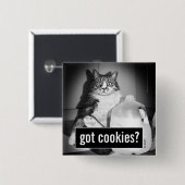 Katze trinkt Milch von Jug Button (Vorne & Hinten)