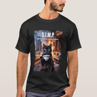 Katze trinkt Tee Dark Humor Outfit SIMP Sarkastisc