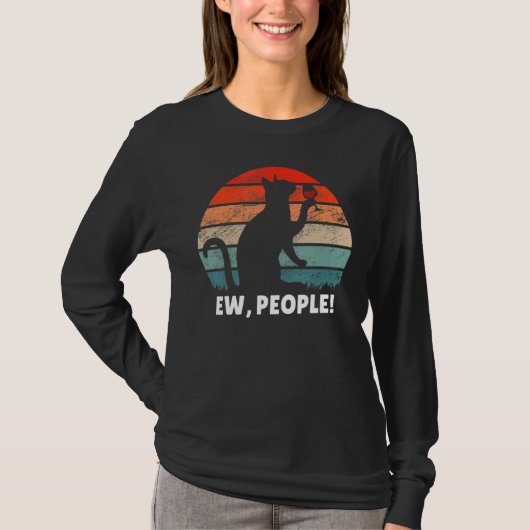 Katze trinkt Wein Ew Leute T-Shirt (Vorderseite)