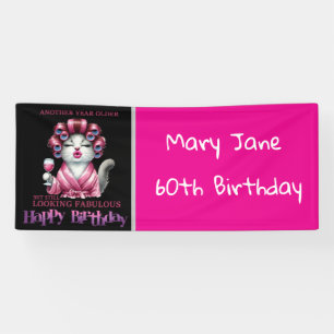 Katze trinkt Wein für den Geburtstag von Katzenlie Banner