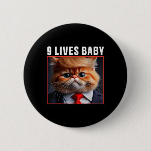 Katze Trump 9 Leben Baby _1 Button